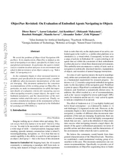 ObjectNav Revisited: On Evaluation of Embodied Agents Navigating to
  Objects