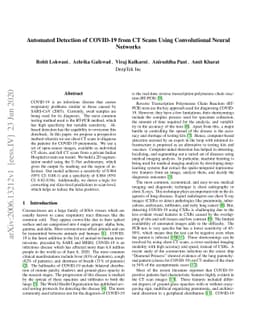 Automated Detection of COVID-19 from CT Scans Using Convolutional Neural
  Networks