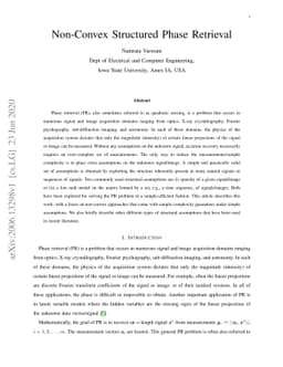 Non-Convex Structured Phase Retrieval