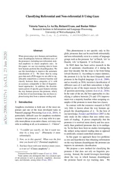 Classifying Referential and Non-referential It Using Gaze