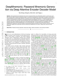 DeepMnemonic: Password Mnemonic Generation via Deep Attentive
  Encoder-Decoder Model