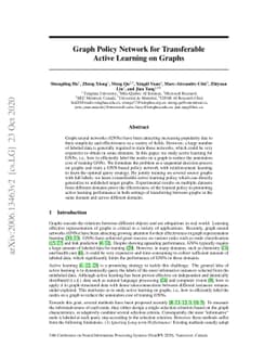 Graph Policy Network for Transferable Active Learning on Graphs
