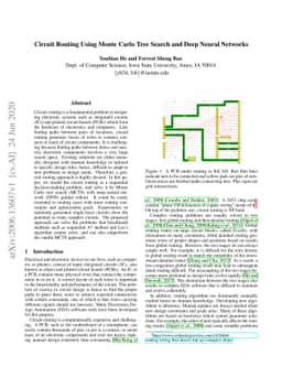 Circuit Routing Using Monte Carlo Tree Search and Deep Neural Networks