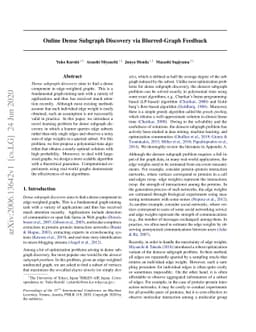 Online Dense Subgraph Discovery via Blurred-Graph Feedback