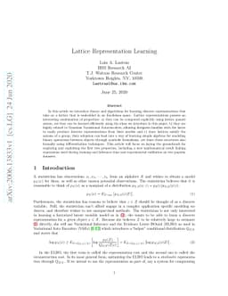 Lattice Representation Learning