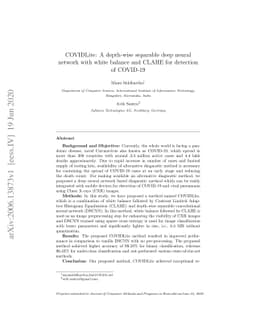 COVIDLite: A depth-wise separable deep neural network with white balance
  and CLAHE for detection of COVID-19