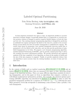 Labeled Optimal Partitioning