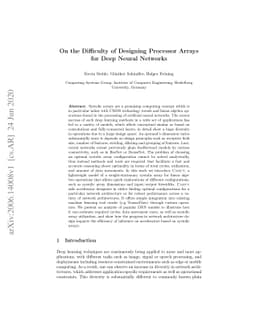 On the Difficulty of Designing Processor Arrays for Deep Neural Networks