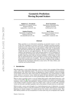 Geometric Prediction: Moving Beyond Scalars