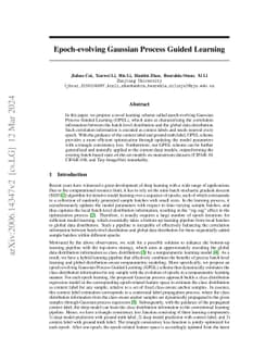 Epoch-evolving Gaussian Process Guided Learning