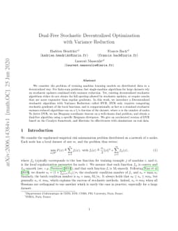 Dual-Free Stochastic Decentralized Optimization with Variance Reduction