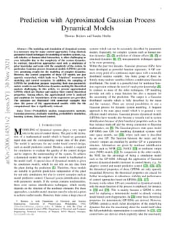 Prediction with Approximated Gaussian Process Dynamical Models