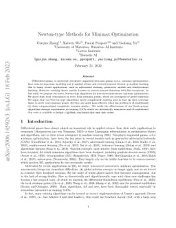 Newton-type Methods for Minimax Optimization