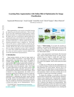 Learning Data Augmentation with Online Bilevel Optimization for Image
  Classification