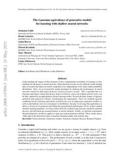 The Gaussian equivalence of generative models for learning with shallow
  neural networks