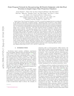 Point Proposal Network for Reconstructing 3D Particle Endpoints with
  Sub-Pixel Precision in Liquid Argon Time Projection Chambers