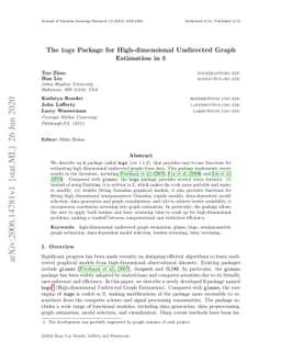 The huge Package for High-dimensional Undirected Graph Estimation in R