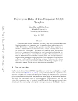 Convergence Rates of Two-Component MCMC Samplers