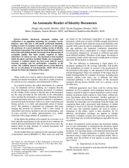 An Automatic Reader of Identity Documents