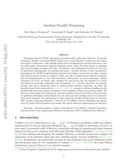 Anytime Parallel Tempering