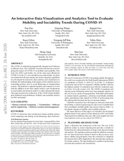 An Interactive Data Visualization and Analytics Tool to Evaluate
  Mobility and Sociability Trends During COVID-19