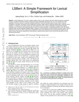 LSBert: A Simple Framework for Lexical Simplification