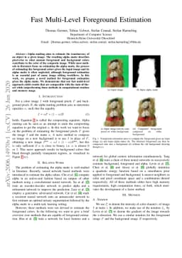 Fast Multi-Level Foreground Estimation