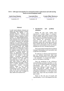 ProVe -- Self-supervised pipeline for automated product replacement and
  cold-starting based on neural language models