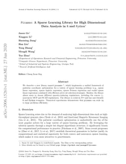 Picasso: A Sparse Learning Library for High Dimensional Data Analysis in
  R and Python