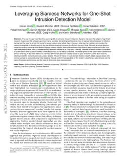 Leveraging Siamese Networks for One-Shot Intrusion Detection Model