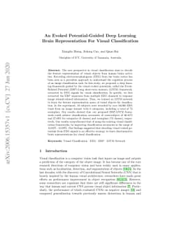 An Evoked Potential-Guided Deep Learning Brain Representation For Visual
  Classification