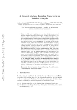 A General Machine Learning Framework for Survival Analysis