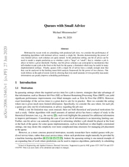 Queues with Small Advice