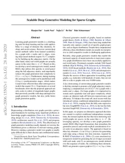 Scalable Deep Generative Modeling for Sparse Graphs