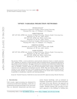 VPNet: Variable Projection Networks