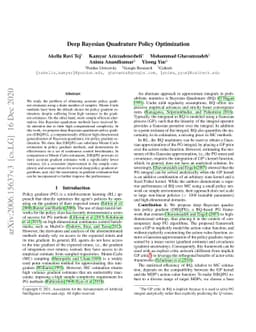 Deep Bayesian Quadrature Policy Optimization