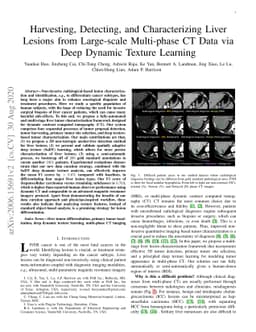 Harvesting, Detecting, and Characterizing Liver Lesions from Large-scale
  Multi-phase CT Data via Deep Dynamic Texture Learning