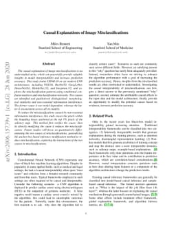 Causal Explanations of Image Misclassifications