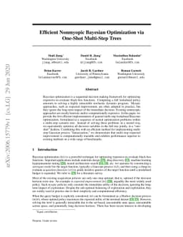 Efficient Nonmyopic Bayesian Optimization via One-Shot Multi-Step Trees
