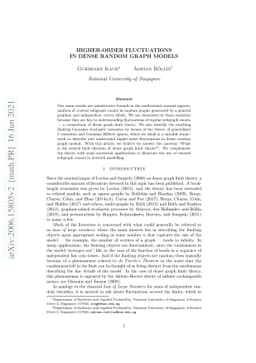 Higher-order fluctuations in dense random graph models
