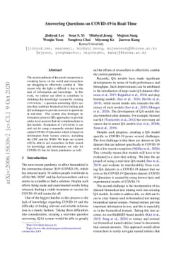 Answering Questions on COVID-19 in Real-Time