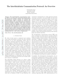 The Interblockchain Communication Protocol: An Overview
