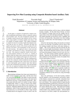 Improving Few-Shot Learning using Composite Rotation based Auxiliary
  Task