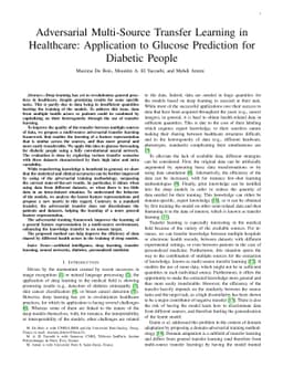 Adversarial Multi-Source Transfer Learning in Healthcare: Application to
  Glucose Prediction for Diabetic People