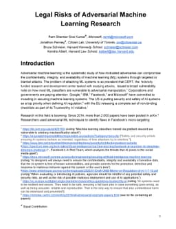 Legal Risks of Adversarial Machine Learning Research