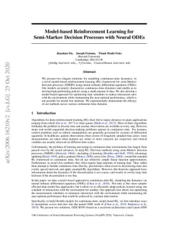 Model-based Reinforcement Learning for Semi-Markov Decision Processes
  with Neural ODEs