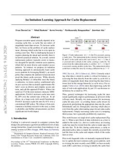 An Imitation Learning Approach for Cache Replacement