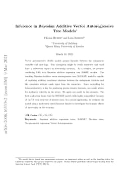 Inference in Bayesian Additive Vector Autoregressive Tree Models