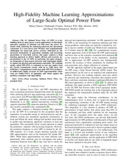 High-Fidelity Machine Learning Approximations of Large-Scale Optimal
  Power Flow