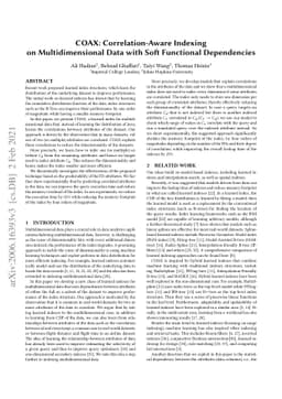 COAX: Correlation-Aware Indexing on Multidimensional Data with Soft
  Functional Dependencies